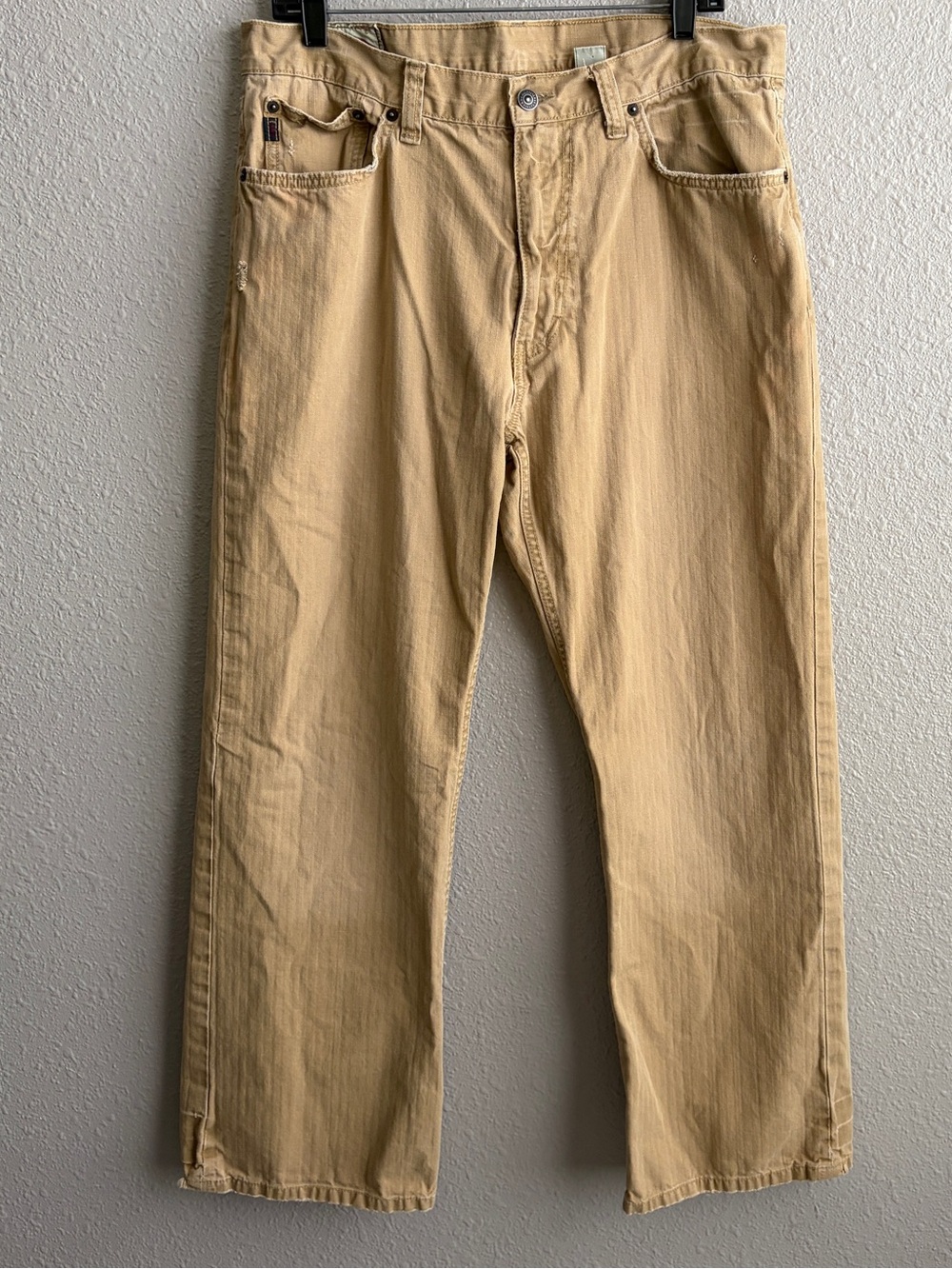 Vintage Abercrombie & Fitch Y2K Horton Bootcut Jeans‎ Tan Heavyweight Lot 00257
